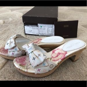 Louis Vuitton Satin Multicolore open toe mule 9cm
